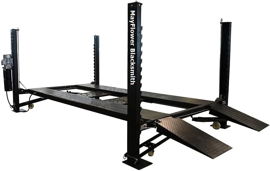 Mayflower Blacksmith Heavy Duty Four Post Lift Storage Service Extra Length Height Pro8000XLH
