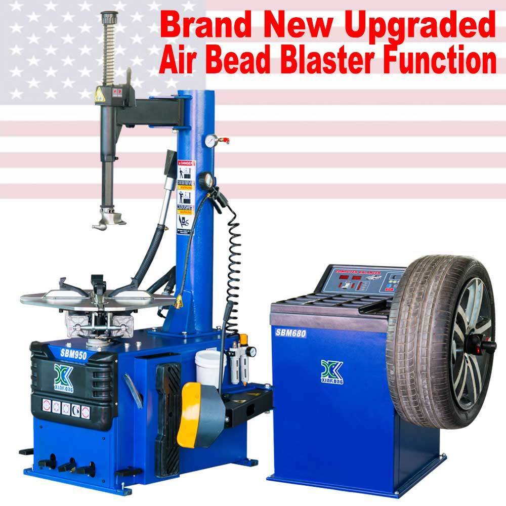 AUTO+1.5 HP Tire Changer Wheel Changers Machine Balancer Rim Clamp Combo 950 680
