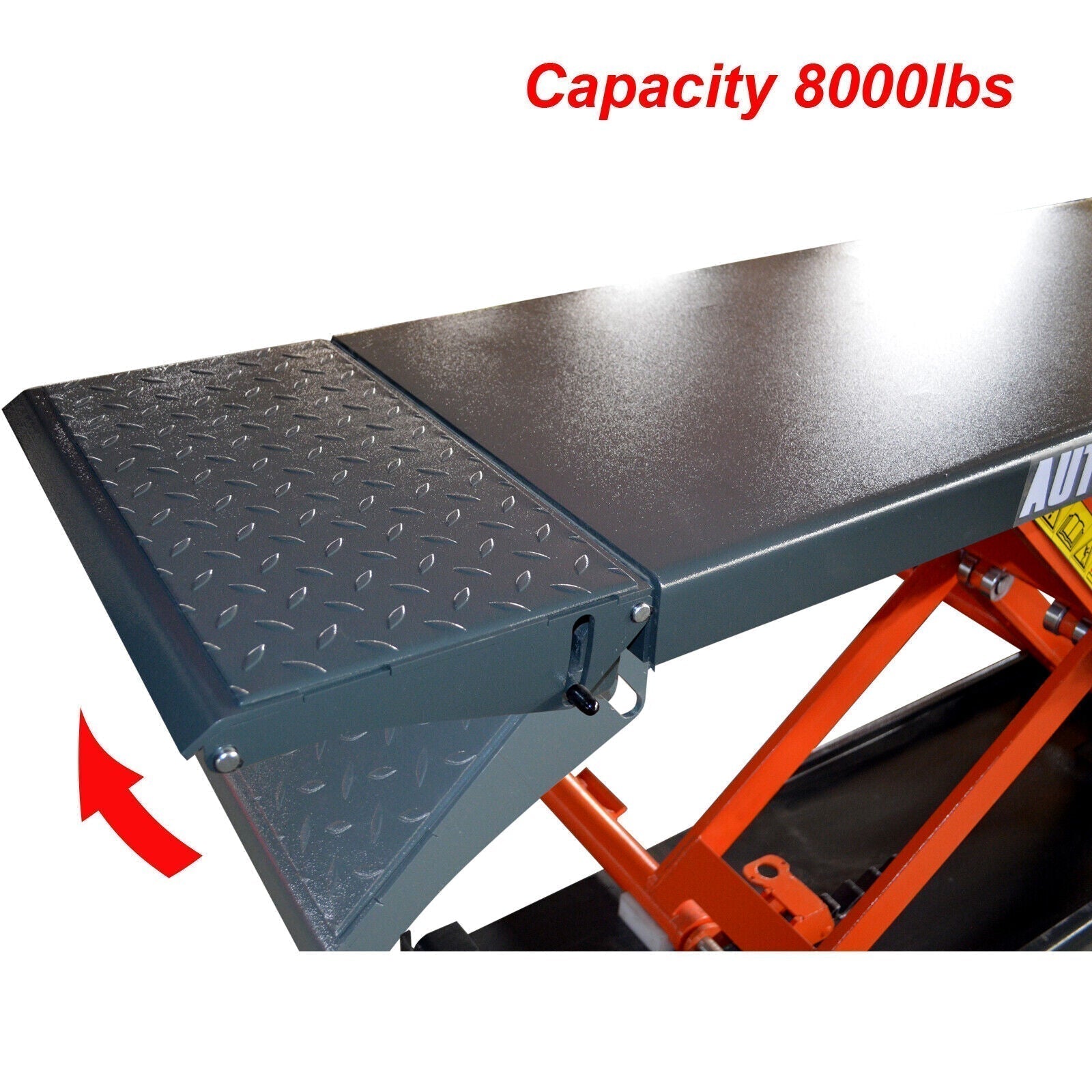 AUTOKATO Mid Rise Scissor Lift 8000lbs Penumatic Release Auto Lift 110V/1PH