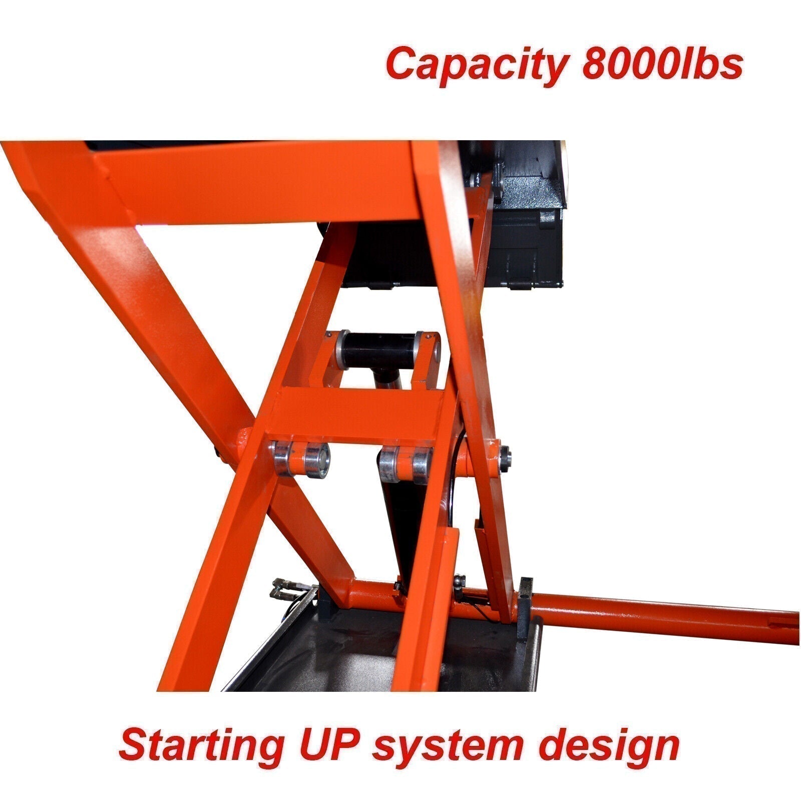 AUTOKATO Mid Rise Scissor Lift 8000lbs Penumatic Release Auto Lift 110V/1PH