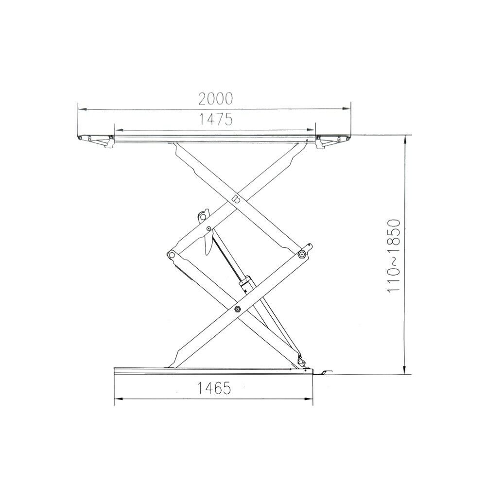 Car Hoist Low Profile Scissor lift QJYJ30-B